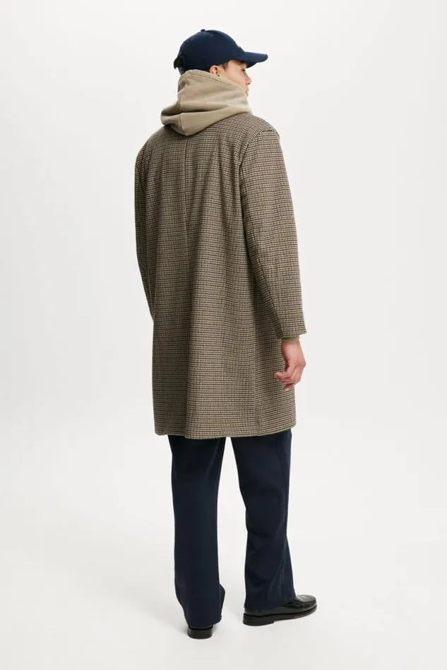 Cotton On Jackets Trench Coat Houndstooth Check 8211 Men Cotton On Jackets Trench Coat Houndstooth Check 8211 Men