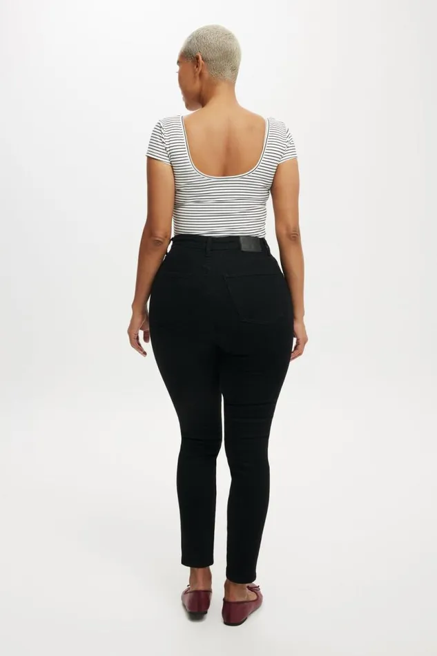 Cotton On Jeans Curvy High Stretch Skinny Jean Black 8211 Women Cotton On Jeans Curvy High Stretch Skinny Jean Black 8211 Women