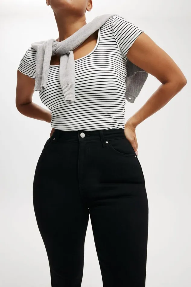 Cotton On Jeans Curvy High Stretch Skinny Jean Black 8211 Women Cotton On Jeans Curvy High Stretch Skinny Jean Black 8211 Women