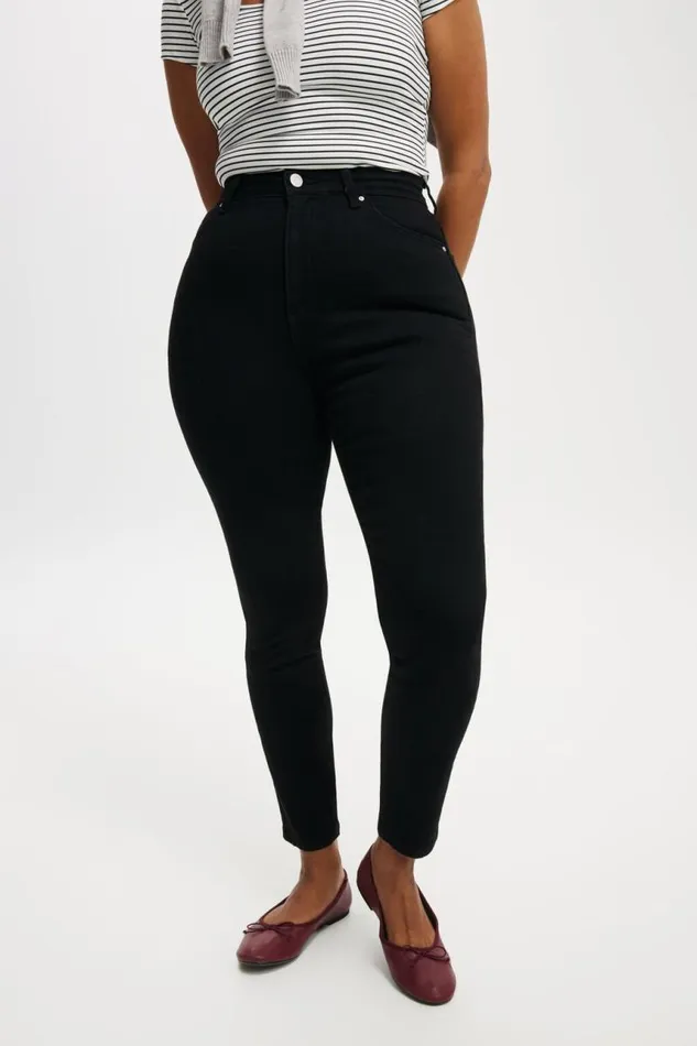 Cotton On Jeans Curvy High Stretch Skinny Jean Black 8211 Women Cotton On Jeans Curvy High Stretch Skinny Jean Black 8211 Women
