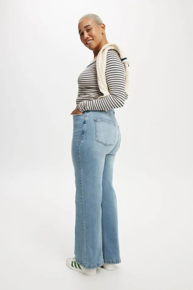 Cotton On Jeans Curvy Stretch Wide Jean Bells Blue 8211 Women Cotton On Jeans Curvy Stretch Wide Jean Bells Blue 8211 Women