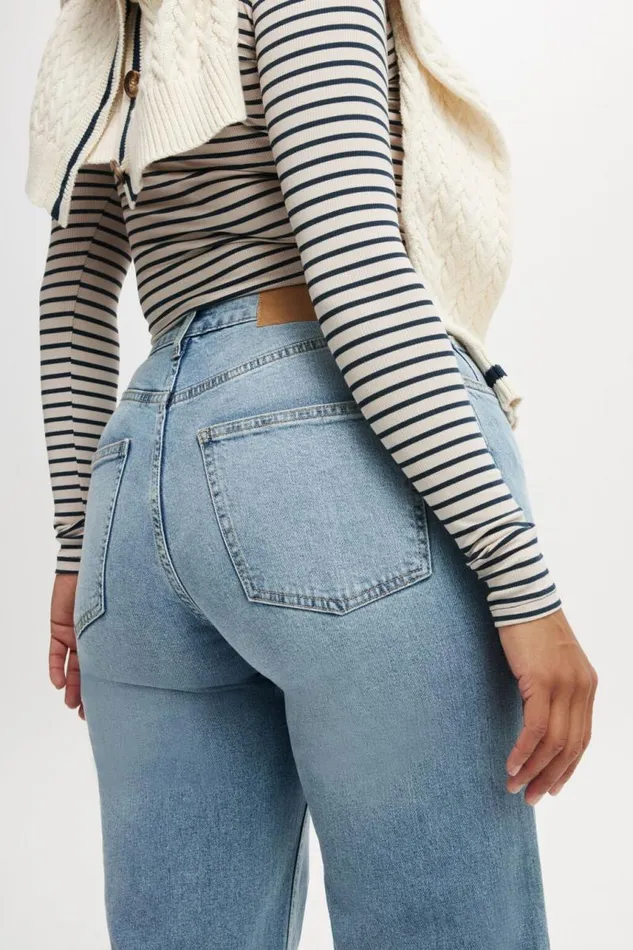 Cotton On Jeans Curvy Stretch Wide Jean Bells Blue 8211 Women Cotton On Jeans Curvy Stretch Wide Jean Bells Blue 8211 Women