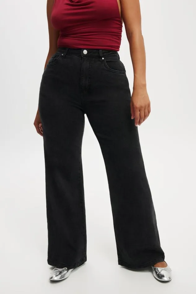Cotton On Jeans Curvy Stretch Wide Jean Graphite Black 8211 Women Cotton On Jeans Curvy Stretch Wide Jean Graphite Black 8211 Women