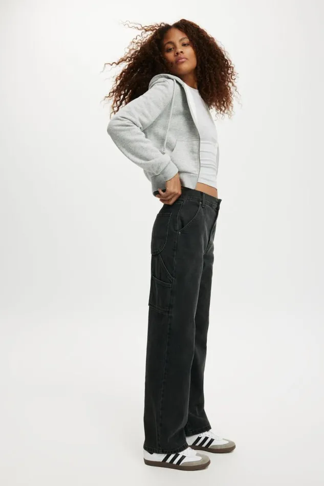 Cotton On Jeans Loose Straight Jean Graphite Black Carpenter 8211 Women