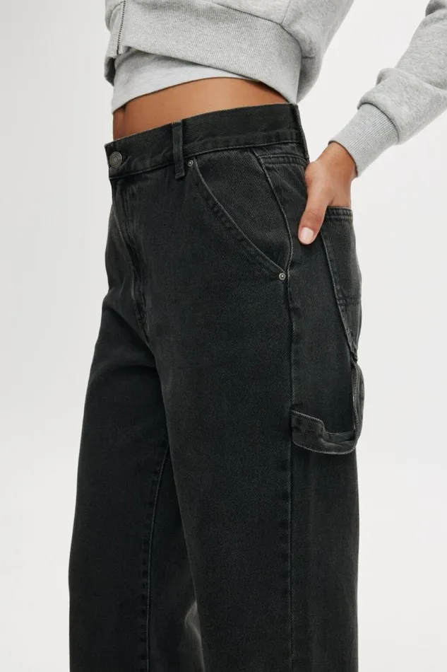 Cotton On Jeans Loose Straight Jean Graphite Black Carpenter 8211 Women Cotton On Jeans Loose Straight Jean Graphite Black Carpenter 8211 Women