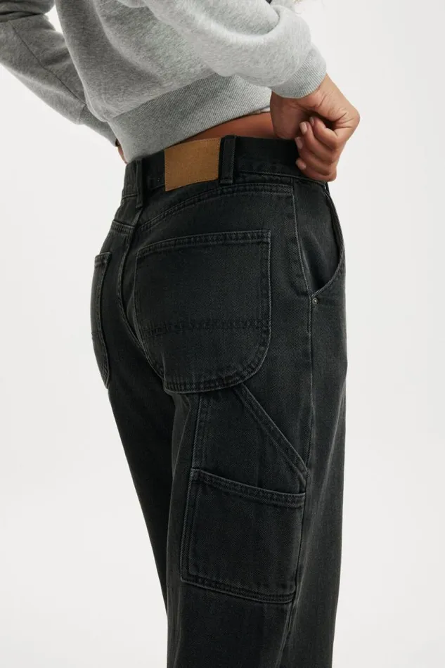 Cotton On Jeans Loose Straight Jean Graphite Black Carpenter 8211 Women Cotton On Jeans Loose Straight Jean Graphite Black Carpenter 8211 Women