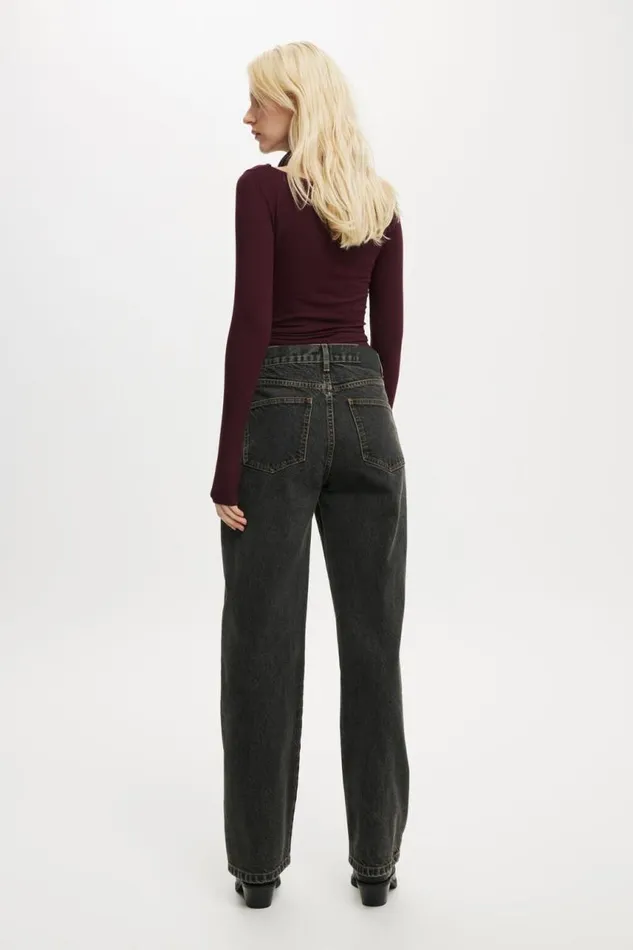 Cotton On Jeans Loose Straight Jean Smokey Black 8211 Women Cotton On Jeans Loose Straight Jean Smokey Black 8211 Women
