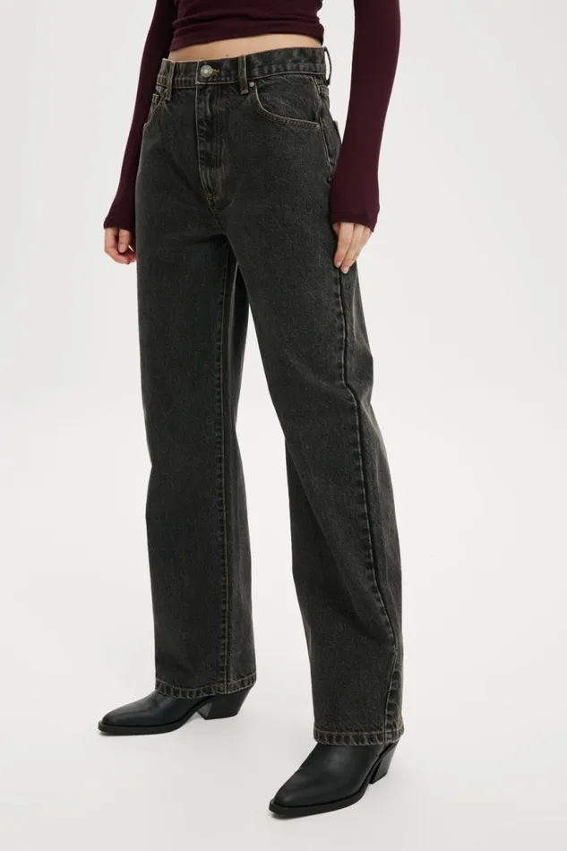 Cotton On Jeans Loose Straight Jean Smokey Black 8211 Women Cotton On Jeans Loose Straight Jean Smokey Black 8211 Women