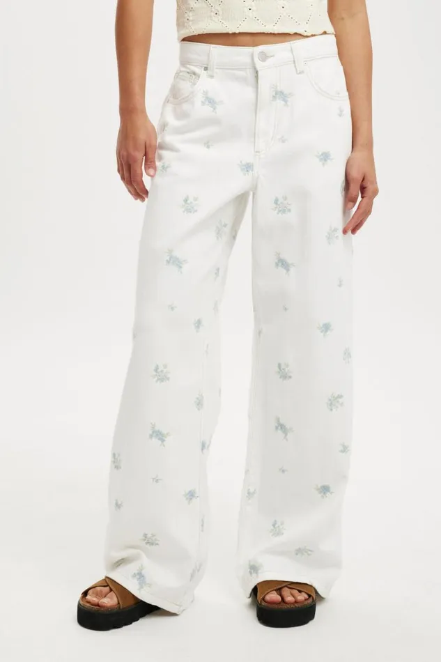 Cotton On Jeans Relaxed Wide Jean Vintage Whiteditsy Floral 8211 Women Cotton On Jeans Relaxed Wide Jean Vintage Whiteditsy Floral 8211 Women
