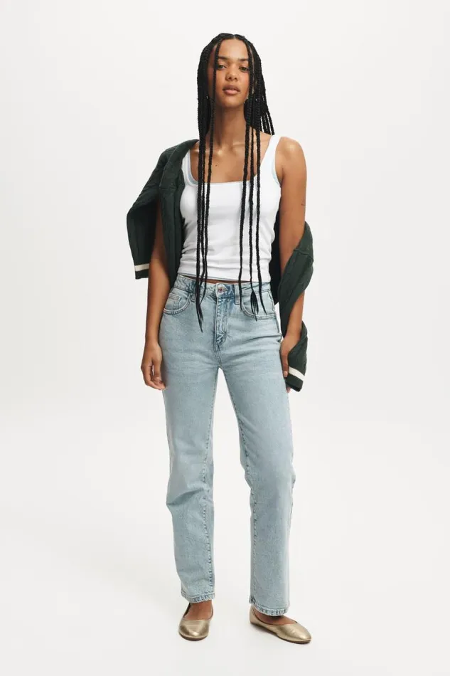 Cotton On Jeans Slim Straight Jean Palm Blue 8211 Women