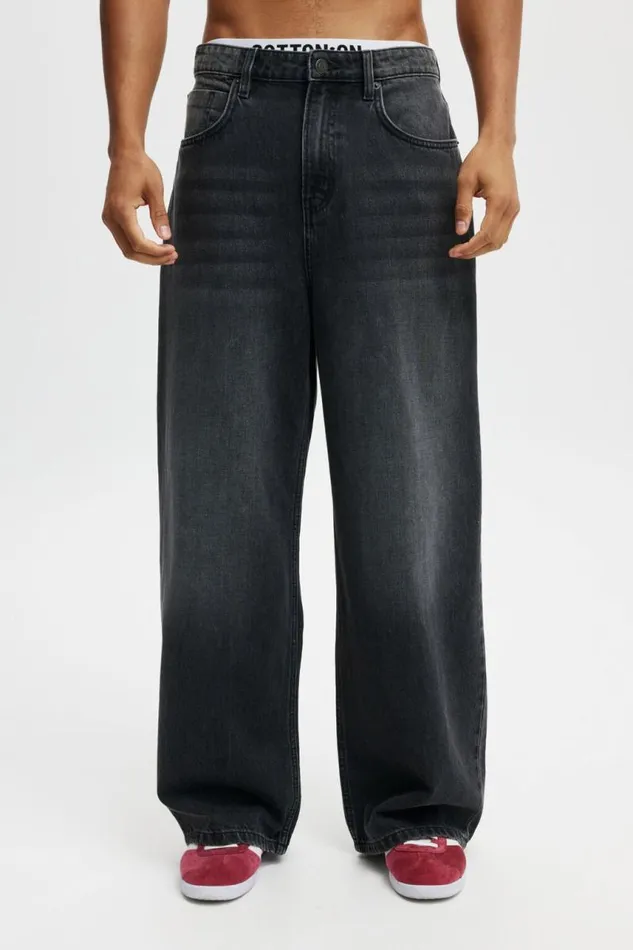 Cotton On Jeans Super Baggy Jean Y2k Washed Black 8211 Men Cotton On Jeans Super Baggy Jean Y2k Washed Black 8211 Men