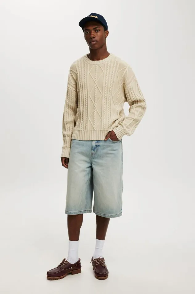 Cotton On Jeans Super Baggy Jort Halen Blue 8211 Men