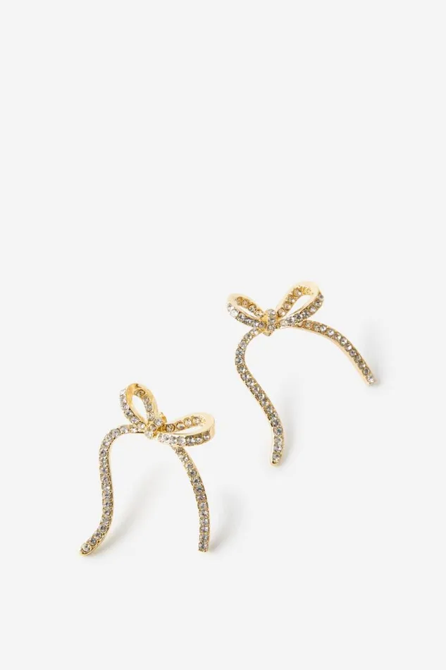 Cotton On Jewelry Small Charm Earring Up Diamante Bows 8211 Women