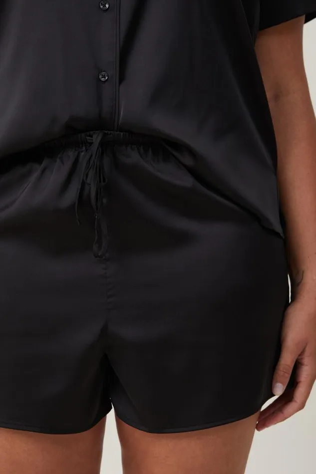 Cotton On Pajamas Staycay Satin Sleep Set Black 8211 Women Cotton On Pajamas Staycay Satin Sleep Set Black 8211 Women