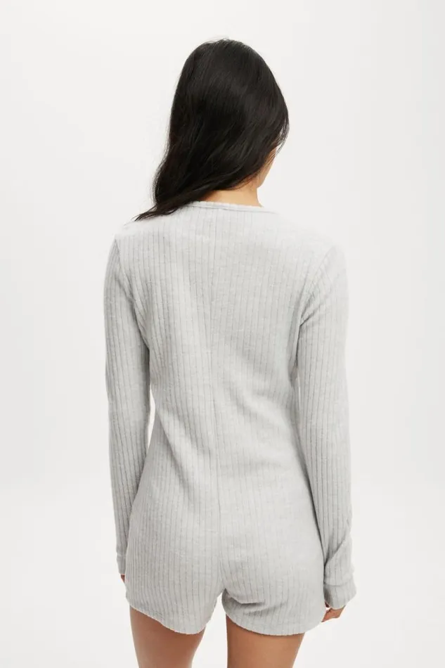 Cotton On Pajamas Super Soft Ribbed Romper Light Grey Marle 8211 Women Cotton On Pajamas Super Soft Ribbed Romper Light Grey Marle 8211 Women