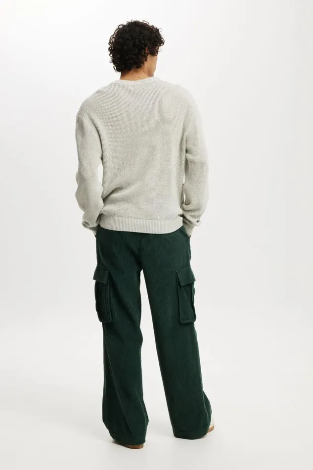 Cotton On Pants Baggy Pleat Cargo Pant Trekking Green Cord 8211 Men