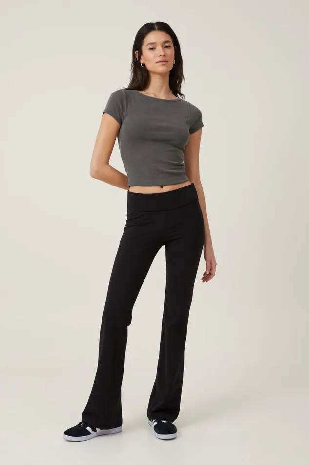 Cotton On Pants Bella Bootleg Pant Black 8211 Women