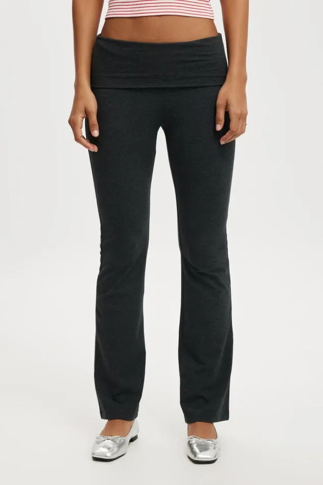 Cotton On Pants Bella Bootleg Pant Charcoal Marle 8211 Women