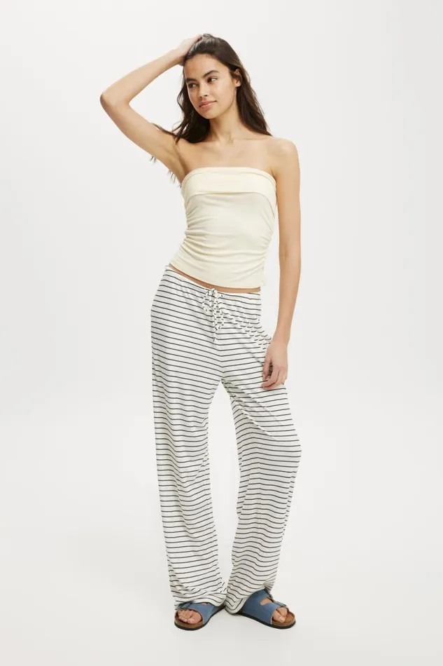 Cotton On Pants Bella Wide Leg Pant Ivory Stripe 8211 Women