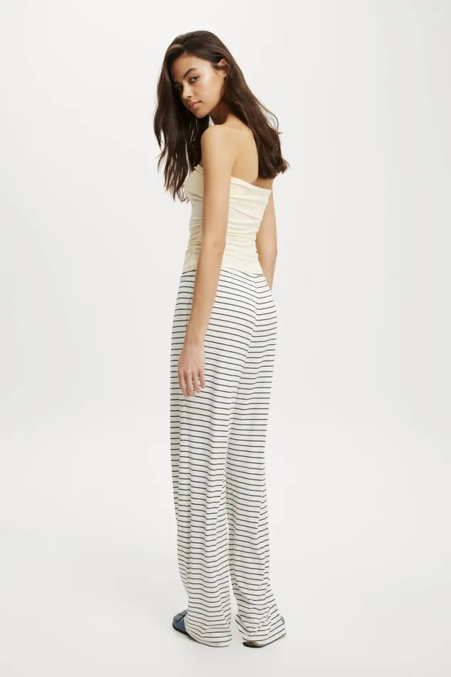 Cotton On Pants Bella Wide Leg Pant Ivory Stripe 8211 Women