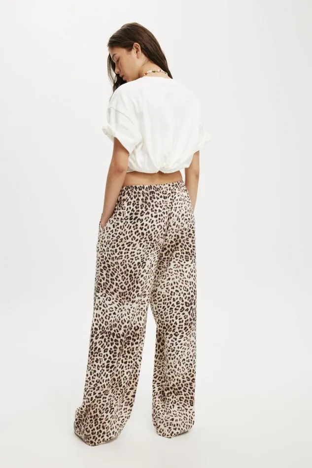 Cotton On Pants Haven Wide Leg Pant Leopard 8211 Women