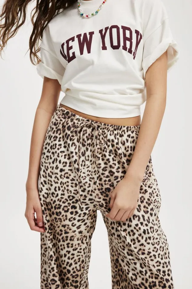Cotton On Pants Haven Wide Leg Pant Leopard 8211 Women