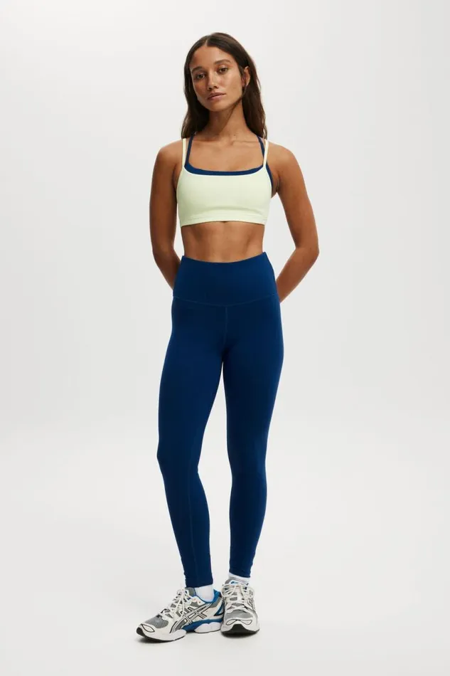 Cotton On Pants High Waist Core Full Length Tight Navy Peony 8211 Women