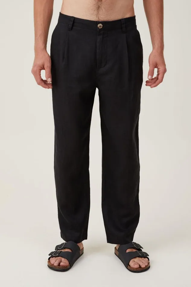 Cotton On Pants Linen Pleat Pant Black 8211 Men Cotton On Pants Linen Pleat Pant Black 8211 Men