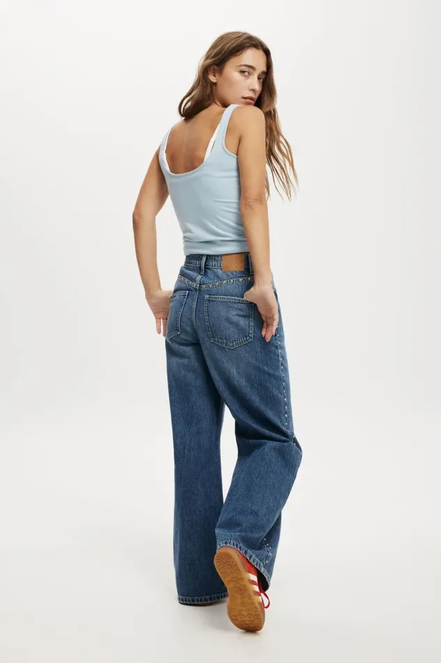 Cotton On Pants Relaxed Wide Jean Pure Bluestud 8211 Women Cotton On Pants Relaxed Wide Jean Pure Bluestud 8211 Women