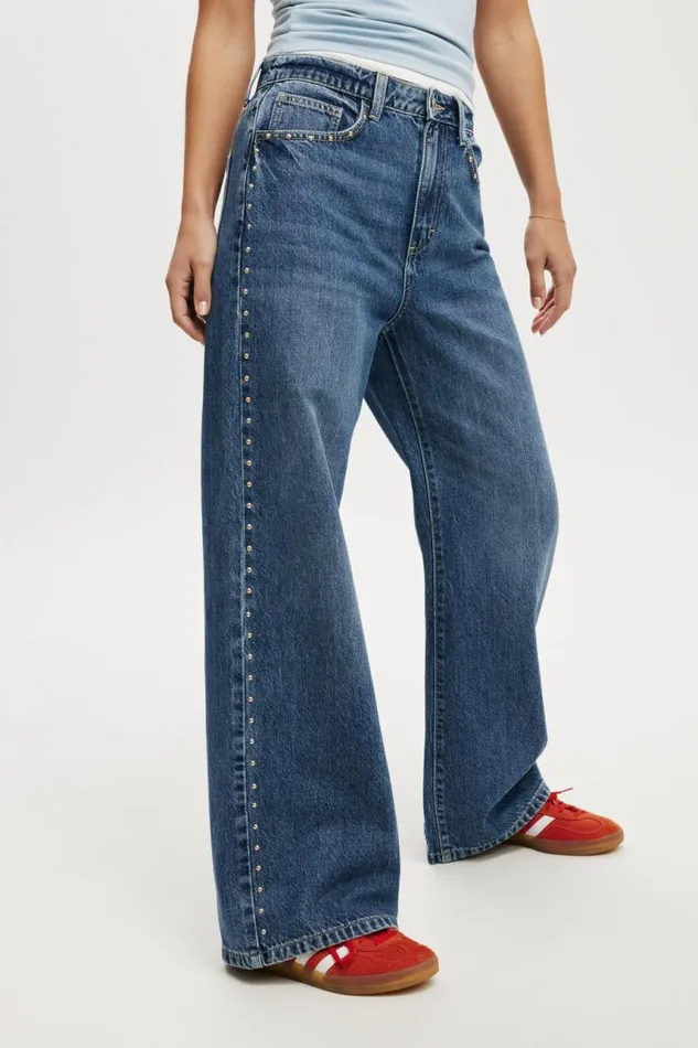 Cotton On Pants Relaxed Wide Jean Pure Bluestud 8211 Women Cotton On Pants Relaxed Wide Jean Pure Bluestud 8211 Women