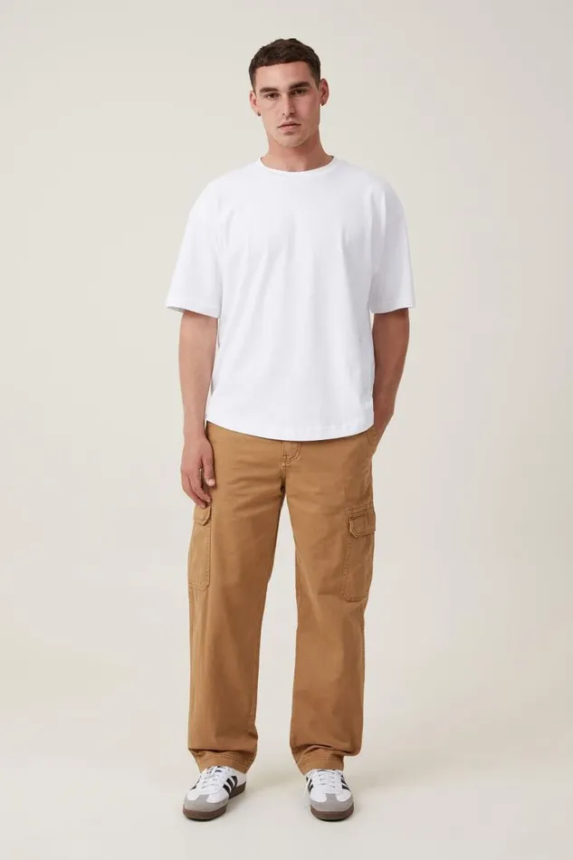 Cotton On Pants Tactical Cargo Pant Vintage Tobacco Herringbone 8211 Men
