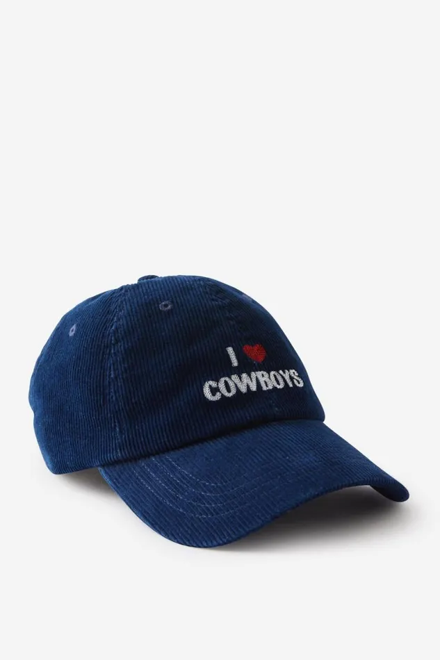 Cotton On ScarvesBeaniesandHats Classic Dad Cap I Love Cowboyswashed Navy 8211 Women