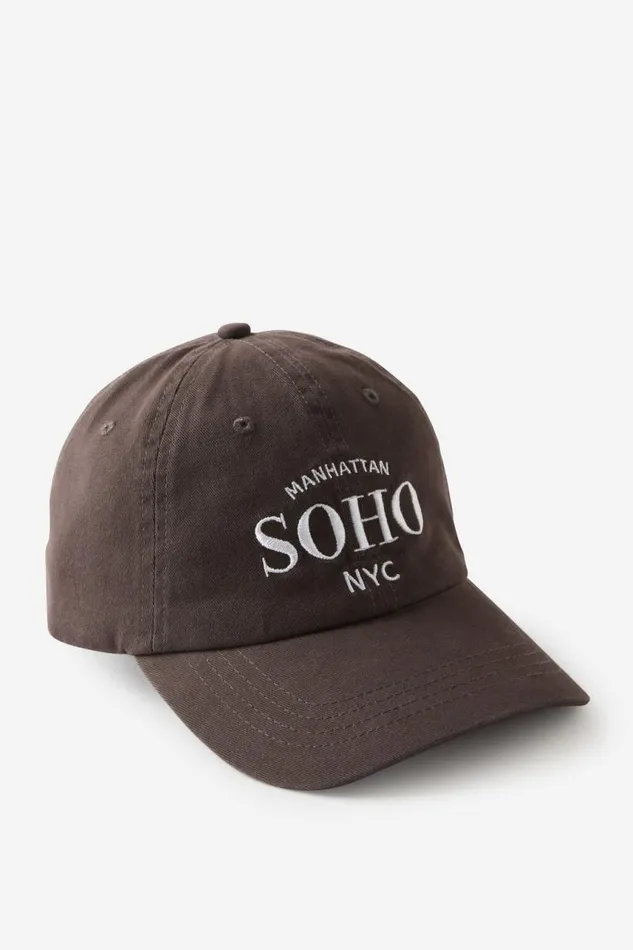 Cotton On ScarvesBeaniesandHats Classic Dad Cap Soho Nyccharcoal 8211 Women