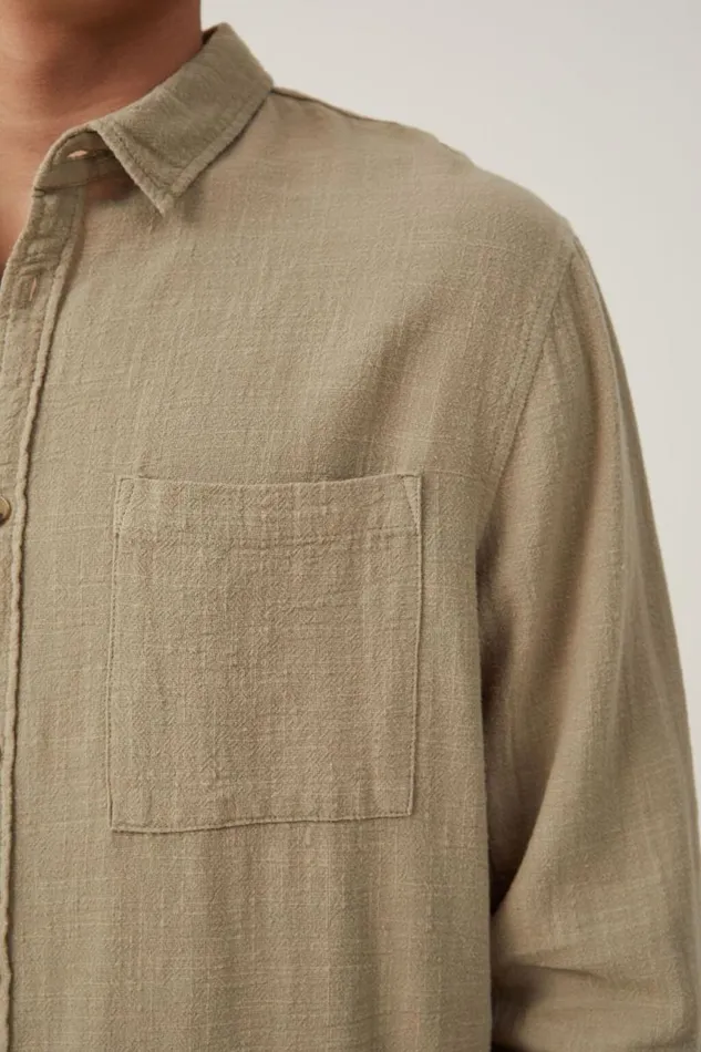 Cotton On Shirts and Polos Portland Long Sleeve Shirt Moss Cheesecloth 8211 Men Cotton On Shirts and Polos Portland Long Sleeve Shirt Moss Cheesecloth 8211 Men