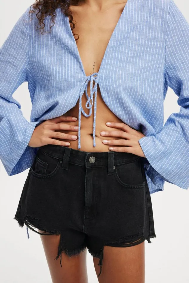 Cotton On Shorts Cheeky Denim Short Graphite Black 8211 Women