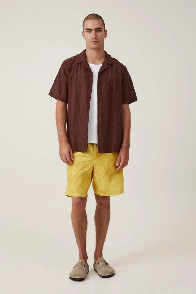 Cotton On Shorts Kahuna Short Lemon Space Dye 8211 Men