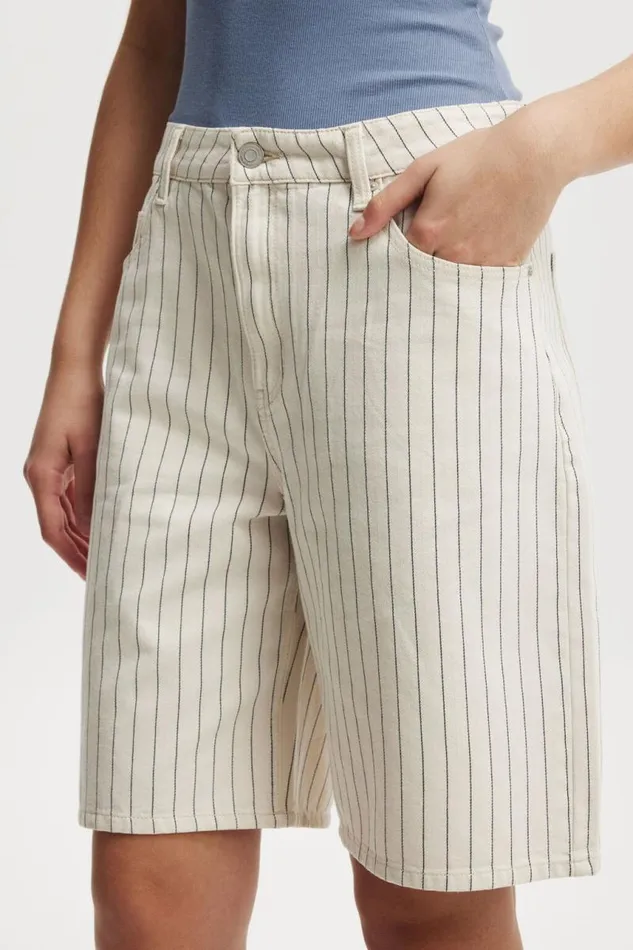 Cotton On Shorts Super Baggy Denim Jort Portsea Stripe 8211 Women Cotton On Shorts Super Baggy Denim Jort Portsea Stripe 8211 Women