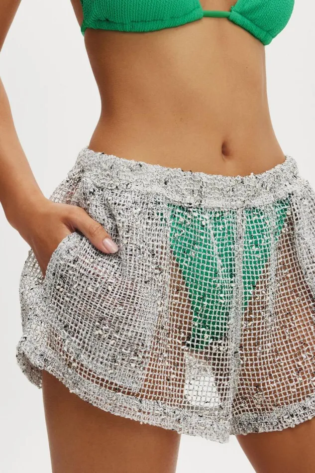 Cotton On Shorts The Essential Beach Short Whiteopen Mesh 8211 Women