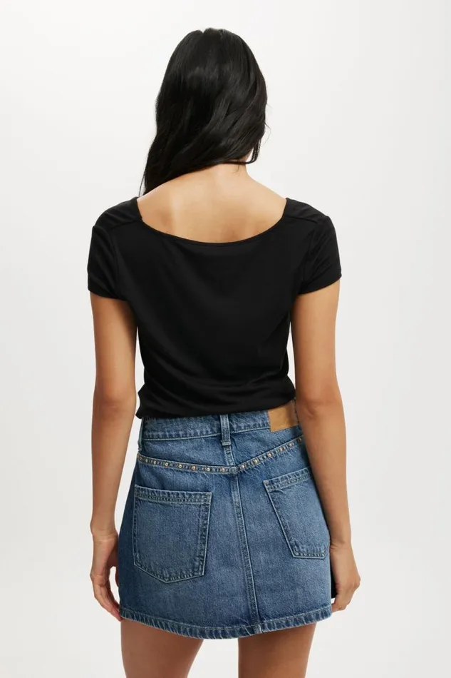 Cotton On Skirts Denim Mini Skirt Pure Bluestud 8211 Women Cotton On Skirts Denim Mini Skirt Pure Bluestud 8211 Women