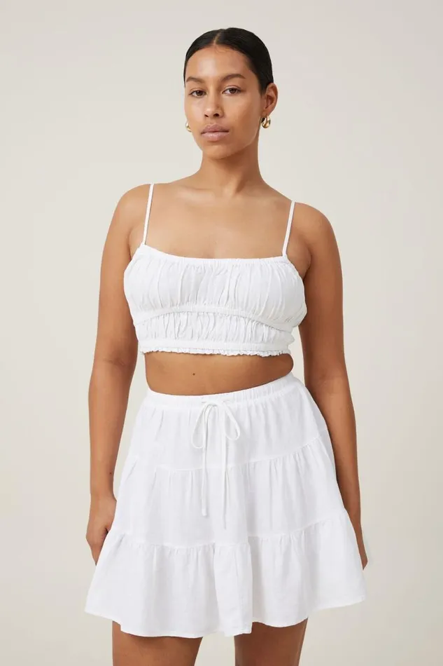 Cotton On Skirts Haven Tiered Mini Skirt White 8211 Women