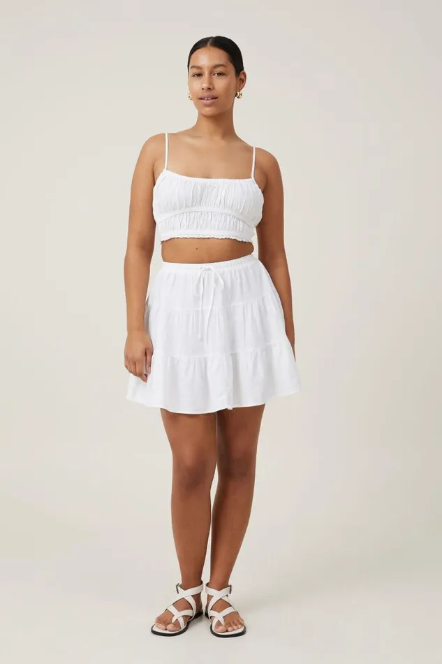 Cotton On Skirts Haven Tiered Mini Skirt White 8211 Women