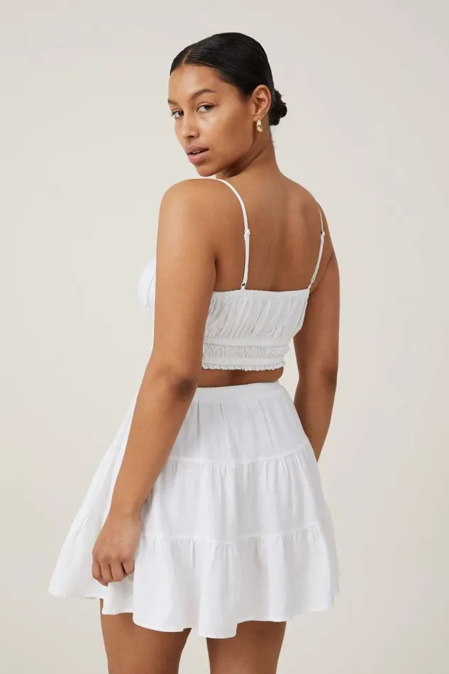 Cotton On Skirts Haven Tiered Mini Skirt White 8211 Women