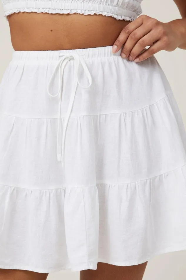 Cotton On Skirts Haven Tiered Mini Skirt White 8211 Women