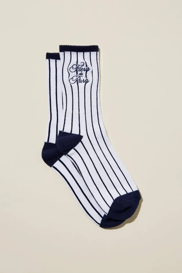 Cotton On Socks and Underwear Graphic Sock Whitenavyfleur De Paris 8211 Men