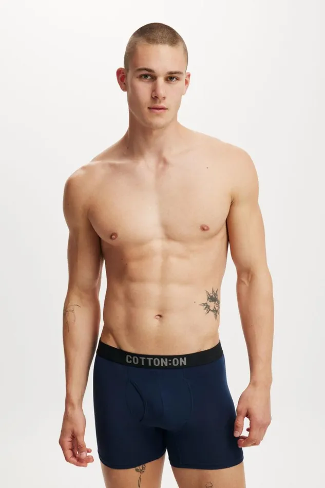 Cotton On Socks and Underwear Mens Bamboo Trunk Navy 8211 Men
