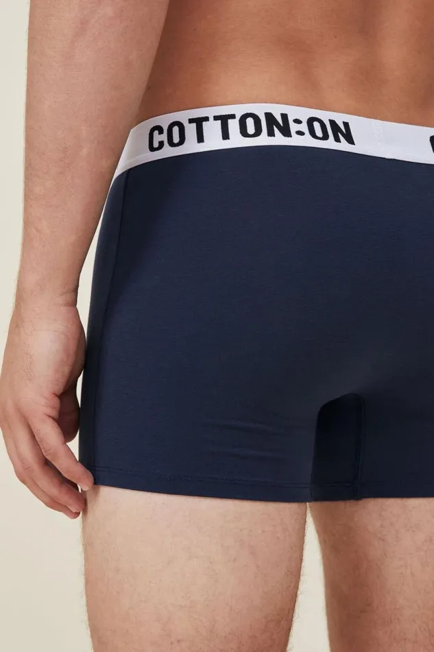 Cotton On Socks and Underwear Mens Organic Cotton Trunks True Navywhiteblack 8211 Men Cotton On Socks and Underwear Mens Organic Cotton Trunks True Navywhiteblack 8211 Men