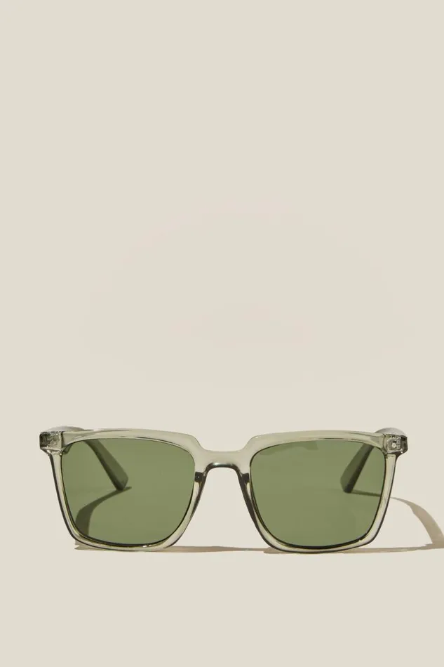 Cotton On Sunglasses Newtown Sunglasses Khaki Crystalgreen 8211 Men