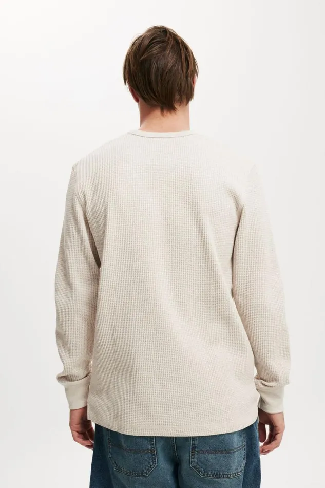 Cotton On Sweaters Chunky Waffle Long Sleeve Tshirt Oatmeal Marle 8211 Men Cotton On Sweaters Chunky Waffle Long Sleeve Tshirt Oatmeal Marle 8211 Men