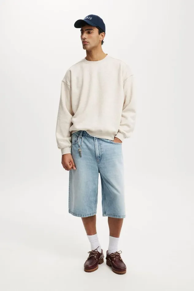 Cotton On Sweats and Hoodies Box Fit Crew Sweater Oatmeal Marle 8211 Men Cotton On Sweats and Hoodies Box Fit Crew Sweater Oatmeal Marle 8211 Men