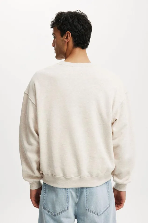 Cotton On Sweats and Hoodies Box Fit Crew Sweater Oatmeal Marle 8211 Men Cotton On Sweats and Hoodies Box Fit Crew Sweater Oatmeal Marle 8211 Men